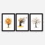 Wallity Cuadro Decorativo Enmarcado Desconocido de 3 Piezas